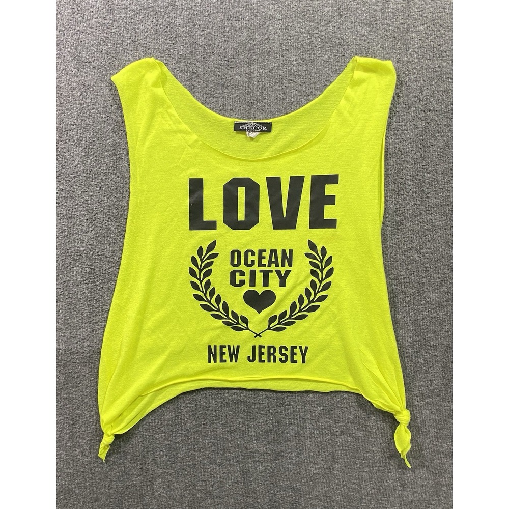 SHELOR CLOTHING Yellow LOVE Tank Top Shirt Women's ONE SIZE